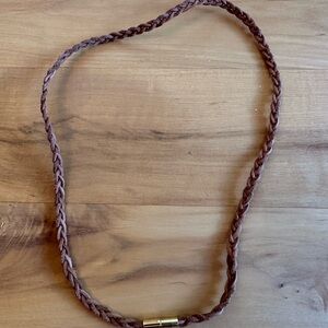 Huckberry Suede Braided Tan Necklace